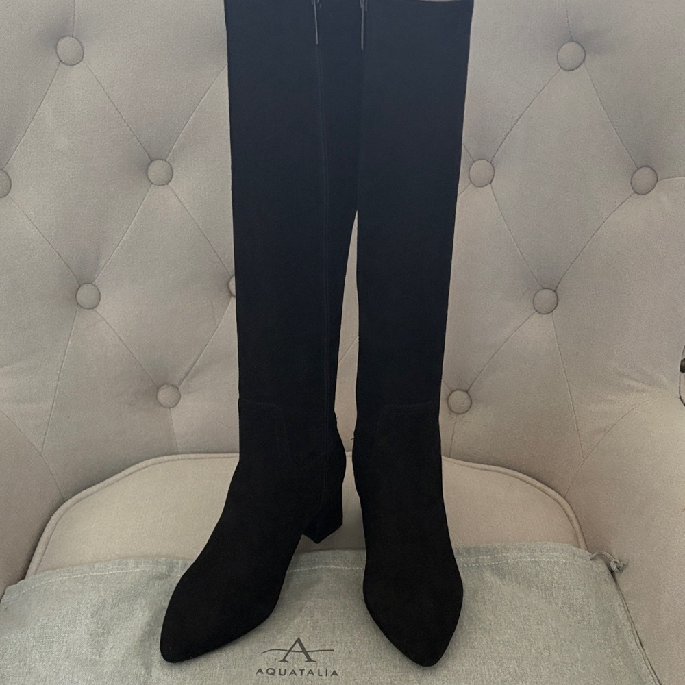 Aquatalia Women's Over the Knee Black Boots